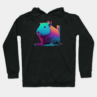 Vaporwave Capybara Hoodie